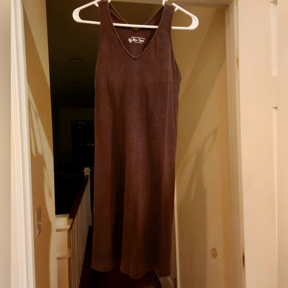 Victoria's Secret, brown, bra shelf, racerback dress, size medium
